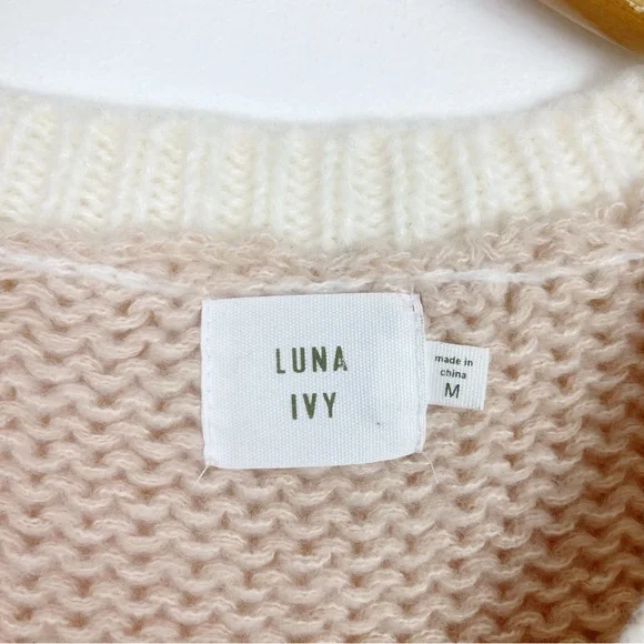 Women's V-Neck Sweater Vest - Cream/Taupe with Llama Design - Picture 4 of 7